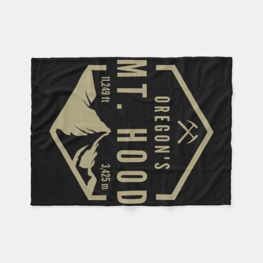 Oregon Mountain Mt. Hood  Fleece Deken (Voorkant (Horizontaal))