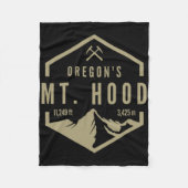 Oregon Mountain Mt. Hood  Fleece Deken (Voorkant)