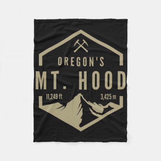 Oregon Mountain Mt. Hood  Fleece Deken (Voorkant)