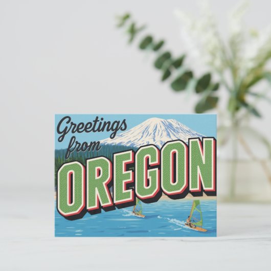 Oregon Mountain Windsurfing Greetings Briefkaart (Staand voorkant)