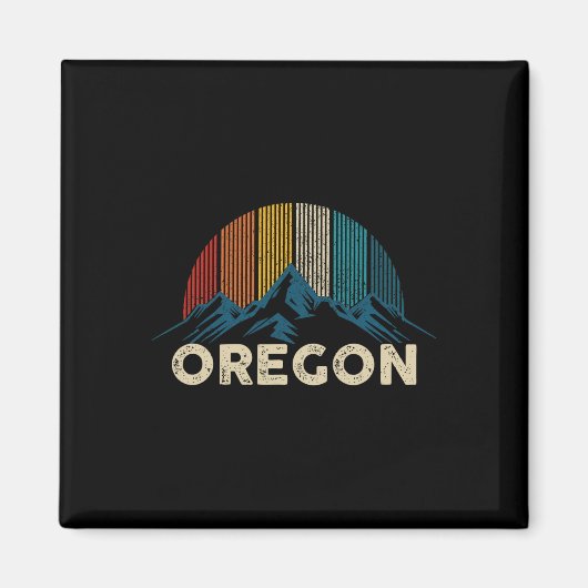 Oregon Mountains Natuur Hiking Gift Magneet (Voorkant)