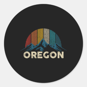 Oregon Mountains Natuur Hiking Gift Ronde Sticker