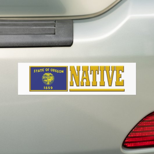 Oregon Native Bumpersticker (Op auto)