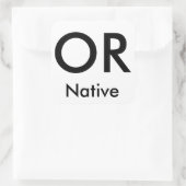 Oregon Native stickers (zwart/groot) (Tas)