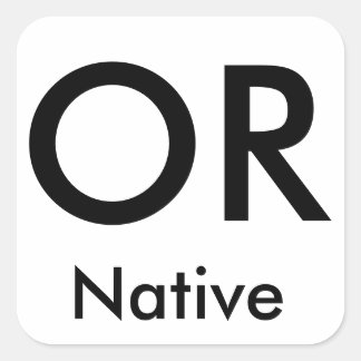 Oregon Native stickers (zwart/groot)