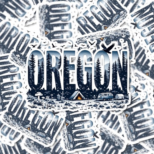 Oregon Nature Sticker | Oregon Camping Sticker