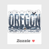 Oregon Nature Sticker | Oregon Camping Sticker (Vel)