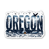 Oregon Natuur Sticker | Oregon Camping Sticker