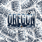 Oregon Natuur Sticker | Oregon Camping Sticker