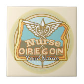Oregon Nurse Caduceus Tegeltje (Voorkant)
