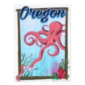 Oregon Octopus-reisposter. Foto Afdruk (Voorkant)