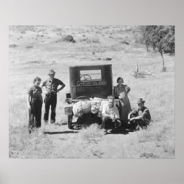 Oregon of Bankroet, 1936. Oude foto Poster