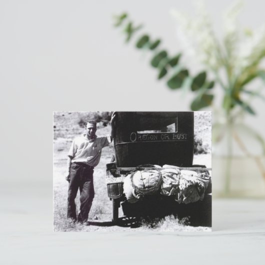 "OREGON OF BUST" Briefkaart! Aanbieding voor bezoe Briefkaart (Staand voorkant)