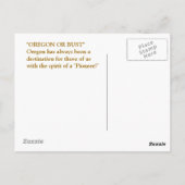 "OREGON OF BUST" Briefkaart! Aanbieding voor bezoe Briefkaart (Achterkant)