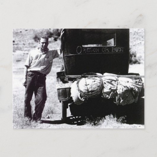 "OREGON OF BUST" Briefkaart! Aanbieding voor bezoe Briefkaart (Voorkant)