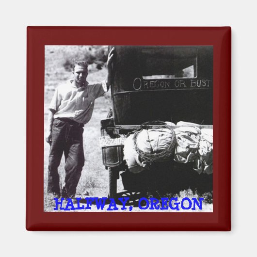 OREGON OF BUSTE ~ VROEGE ROAD-TRIP AFBEELDING ~ MA MAGNEET (Voorkant)