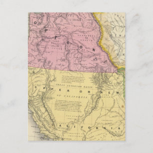 Oregon, Opper-Californië en Nieuw-Mexico Briefkaart