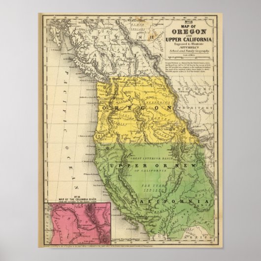 Oregon, Opper Californië Poster (Voorkant)