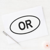 Oregon "OR" Ovale Sticker (Envelop)