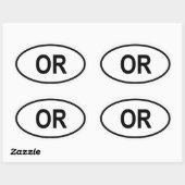 Oregon "OR" Ovale Sticker (Vel)