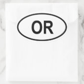 Oregon "OR" Ovale Sticker (Tas)