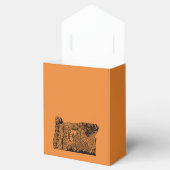 Oregon Oranje Tent Style Favor Box Bedankdoosjes (Geopend)