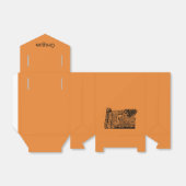Oregon Oranje Tent Style Favor Box Bedankdoosjes (Uitgevouwen)