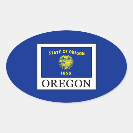 Oregon Ovale Sticker (Voorkant)
