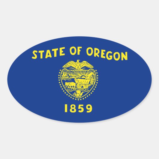 Oregon Ovale Sticker (Voorkant)