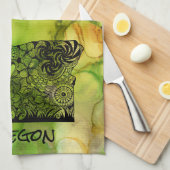 Oregon Over Stove Dish Towel Theedoek (Quarter Fold)
