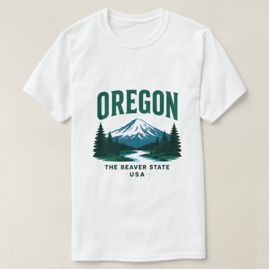 Oregon Pacific Coast Wildernis Ontsnapping T-shirt (Design voorkant)