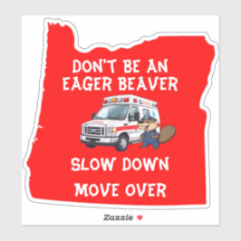 Oregon paramedici zijn geen gretige bever sticker