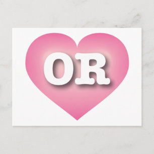 Oregon Pink Fade Heart - Ik hou van OR Briefkaart