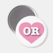 Oregon Pink Heart - Ik hou van OR Magneet (Voorkant / Achterkant)