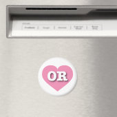 Oregon Pink Heart - Ik hou van OR Magneet (Insitu (Vaatwasser))