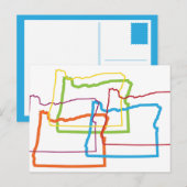 oregon pride blur briefkaart (Voorkant / Achterkant)