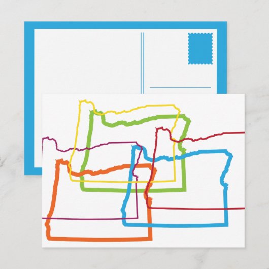 oregon pride blur briefkaart (Voorkant / Achterkant)