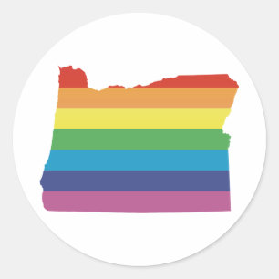 oregon pride. ronde sticker
