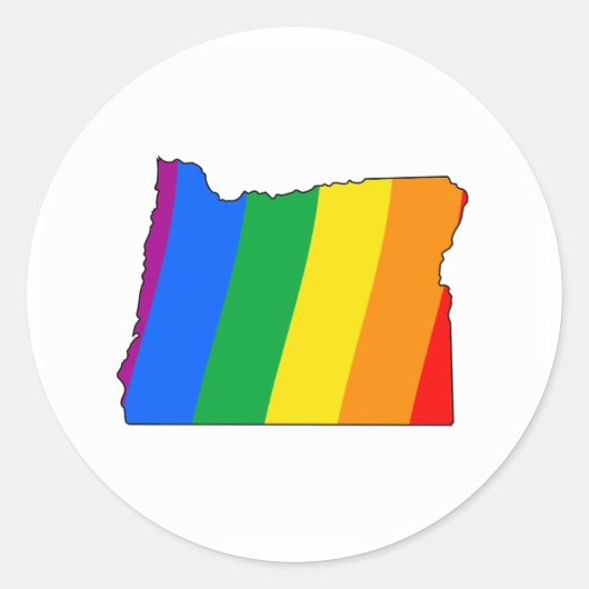 OREGON PRIDE RONDE STICKER (Voorkant)