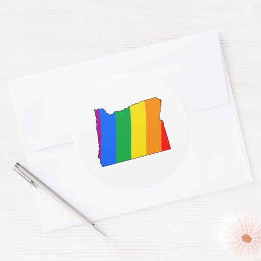 OREGON PRIDE RONDE STICKER (Envelop)