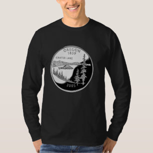 Oregon Quarter Coin - Crater Lake 25 cent T-shirt