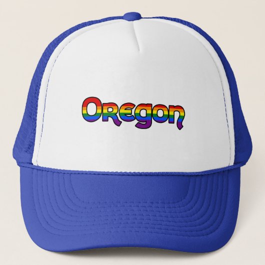 Oregon Rainbow-tekstPet Trucker Pet (Voorkant)