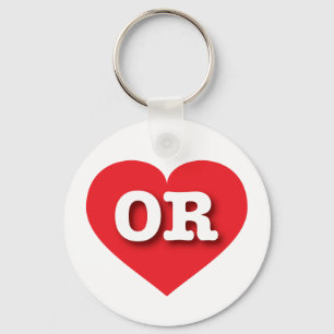 Oregon Red Heart - Ik hou van OR Sleutelhanger