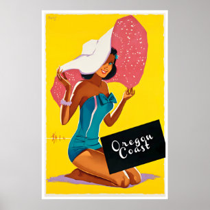 Oregon Reisposter Oregon Kust Kunst Zomer Strand Poster