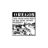 Oregon retro reizen rubber stempel (Afrduk)