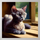 Oregon Rex Cat Poster (Voorkant)