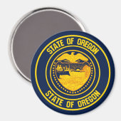 Oregon Rond Embleem Magneet (Voorkant / Achterkant)