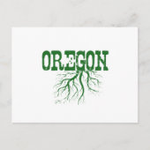 Oregon Rooted with Green Tree Roots Word Art Briefkaart (Voorkant)
