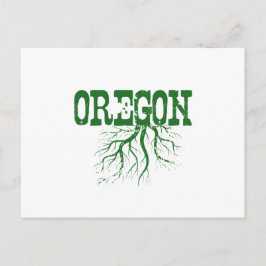 Oregon Rooted with Green Tree Roots Word Art Briefkaart
