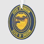 Oregon Round Emblem Ornament (voorkant)